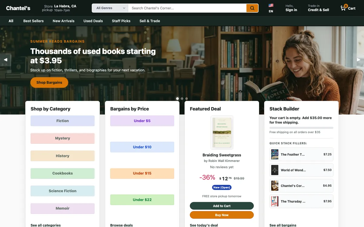 Bookstore screenshot